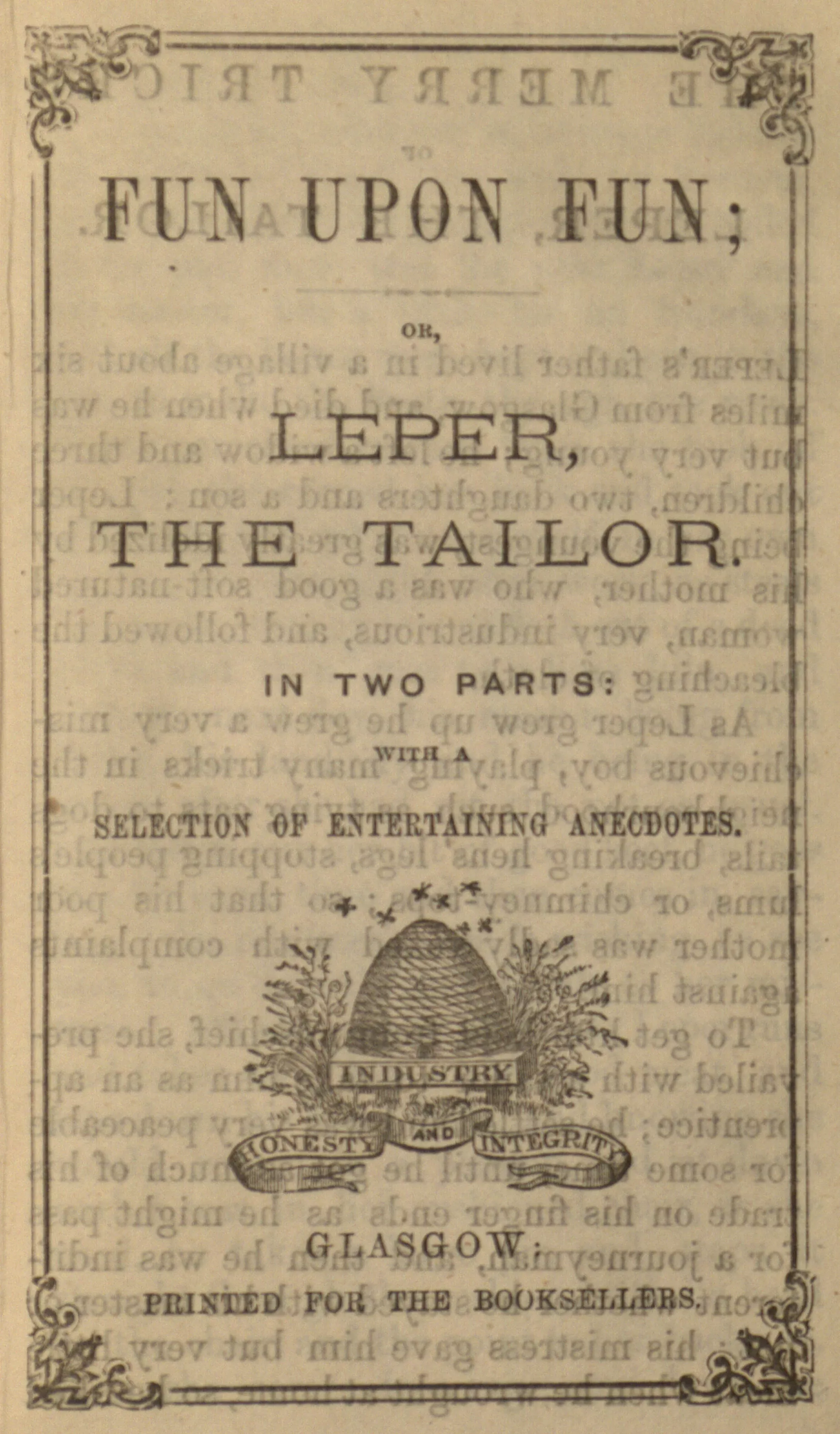 Title page of a text