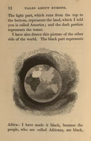 A page of text with an image of the world