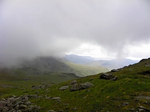 A storm materializes near Scafell Pike (photo: Emily Young)